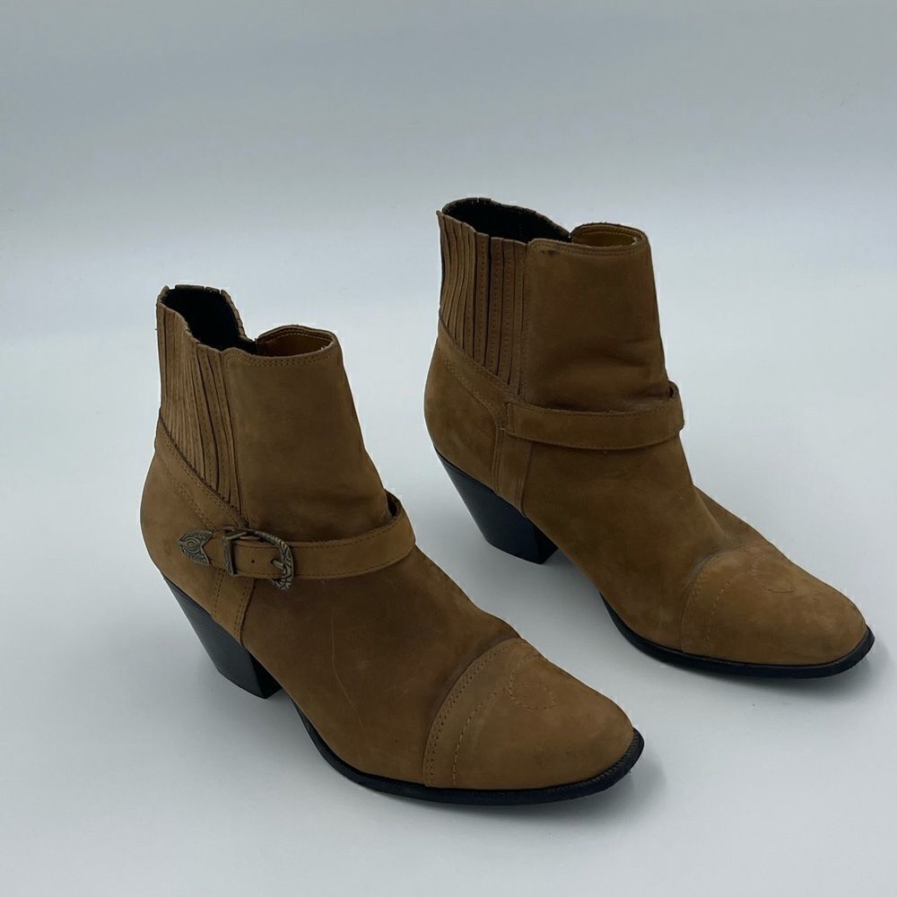 Dingo Women's Pull On Western Buckle Ankle Bootie Size 8